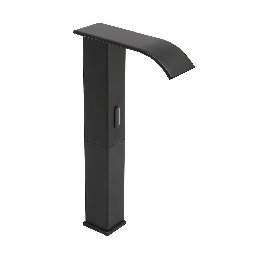 Modern Kitchen Automatic Sensor Faucet Black With Temperature-regulating Valve