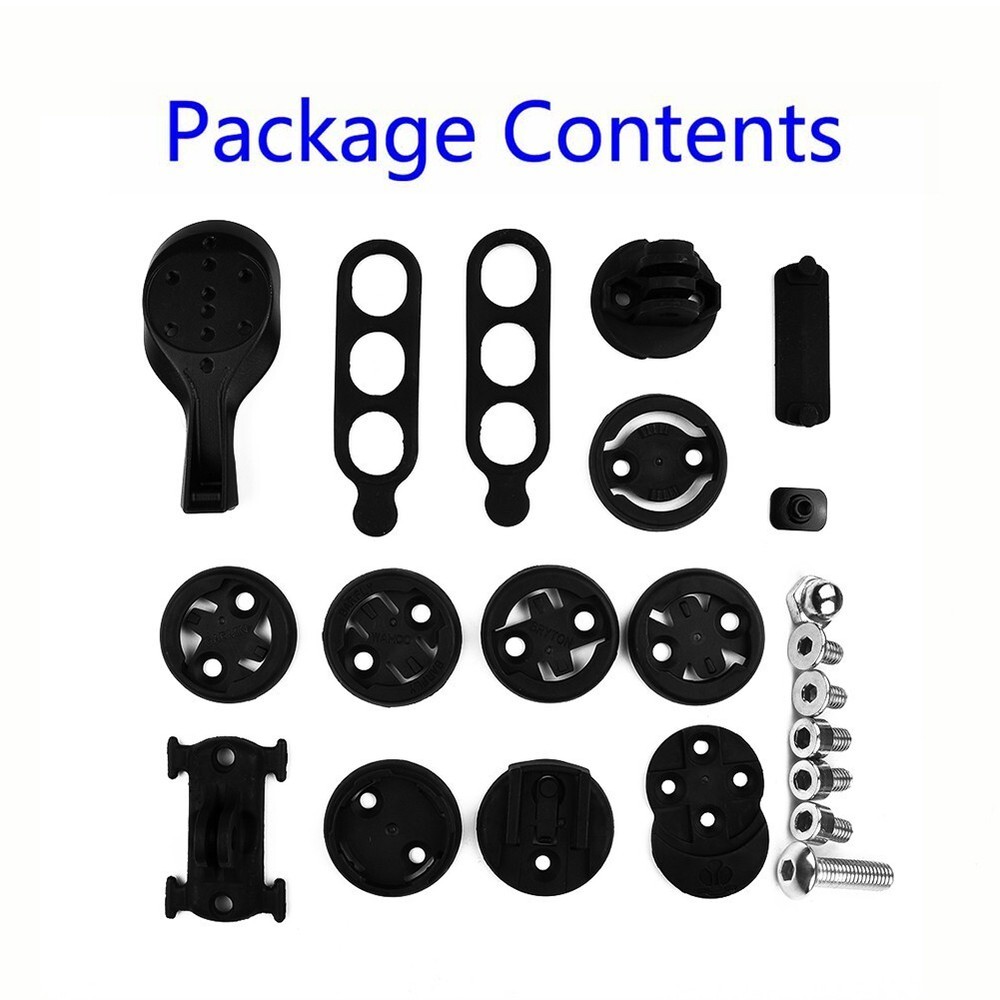 Black Bicycle Odometer Mount for Garmin Replaceable Base Easy to Install