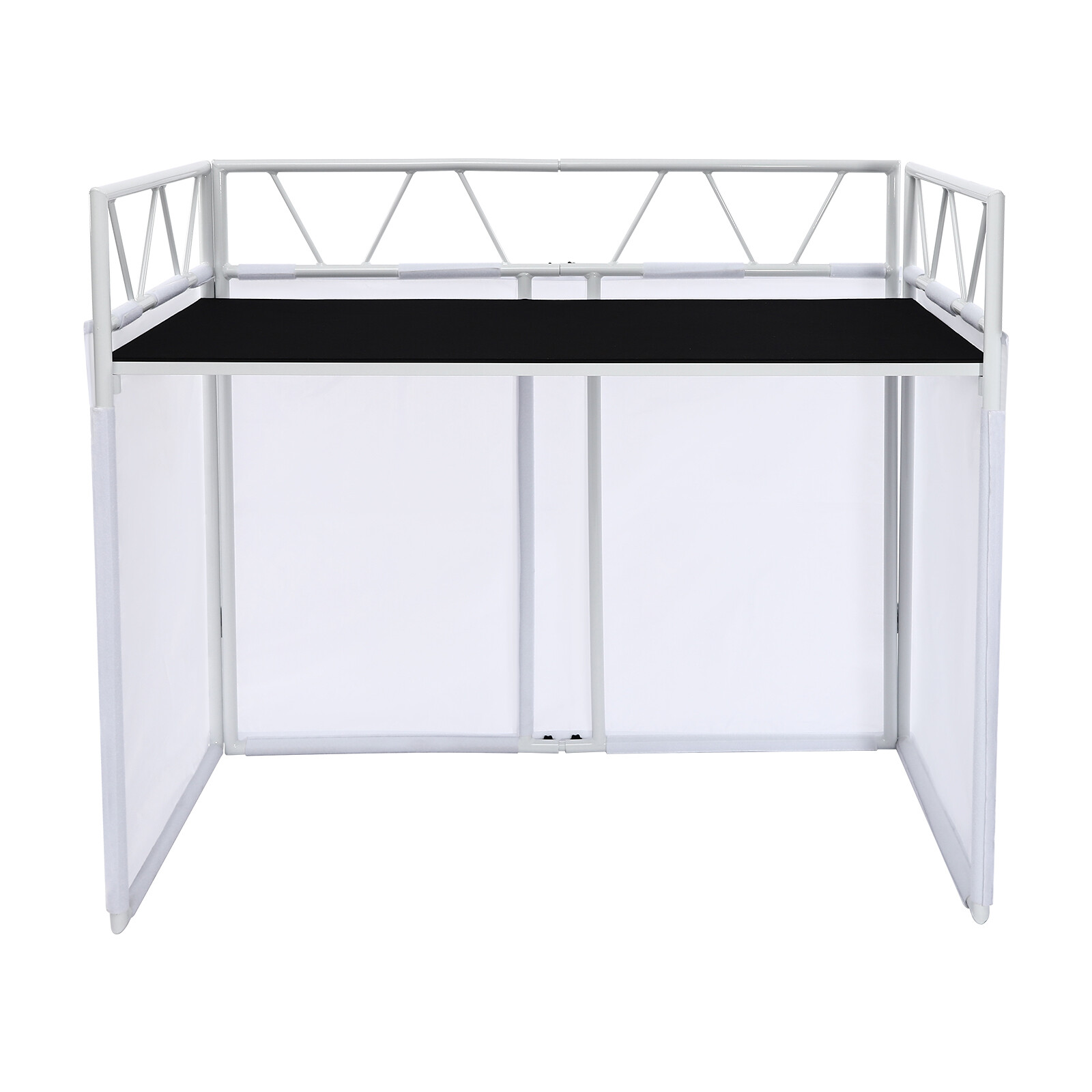DJ Booth Portable DJ Facade Table Station Event Foldable Tabletop for Show Party
