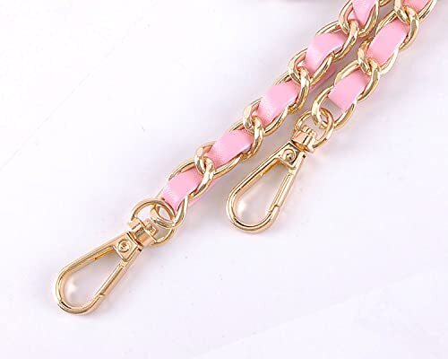 Purse Chain Strap with Tassel - Microfiber Leather - Replacement for Pink