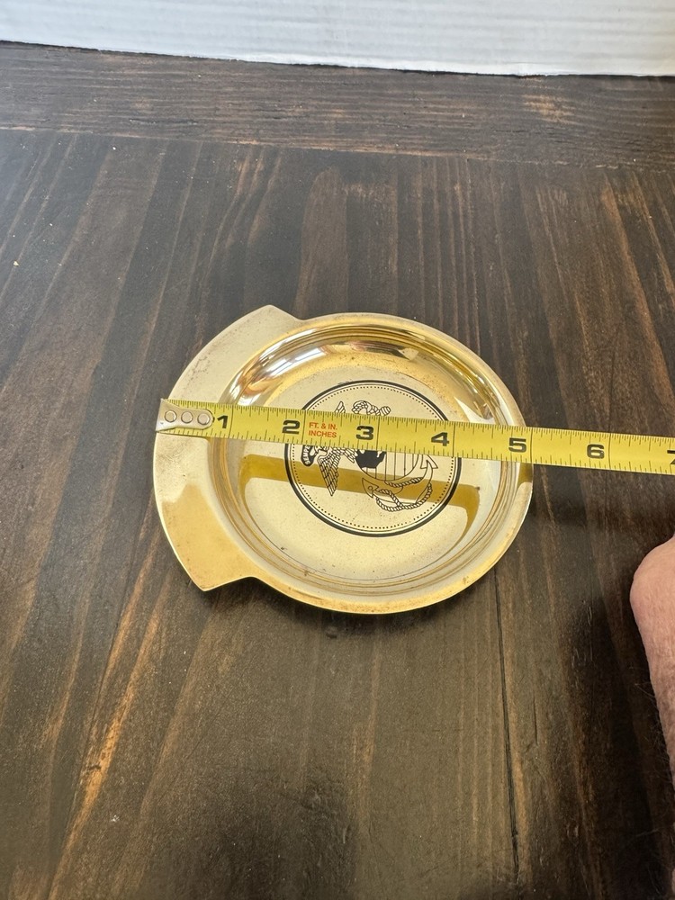 United States Marine Corps Solid Brass Trinket Dish