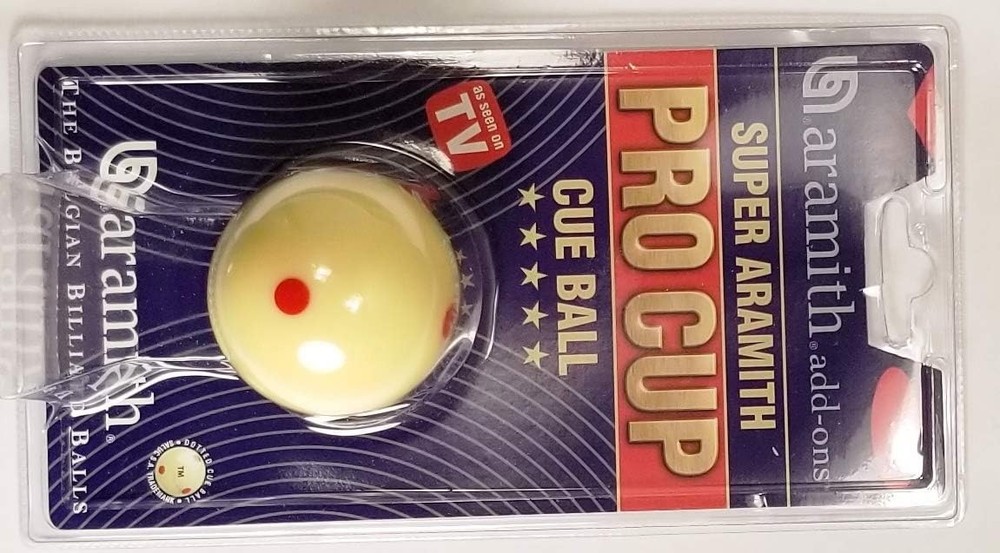 Regulation 2-1/4" Pool Cue Ball with Measles Pattern - Red Dots for Visual Aid