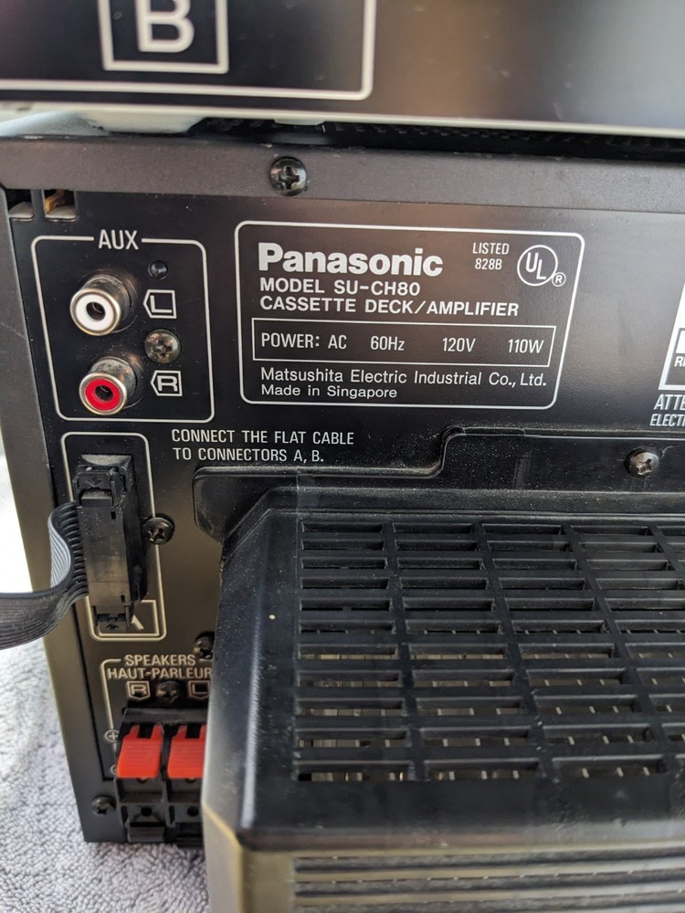 Panasonic Tuner/Compact Disc Changer SL-CH80 + Cassette Deck/Amplifier SU-CH80