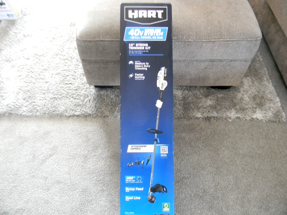 NEW HART 40v 40Volt Cordless Attachment Capable 15" String Trimmer - TOOL ONLY