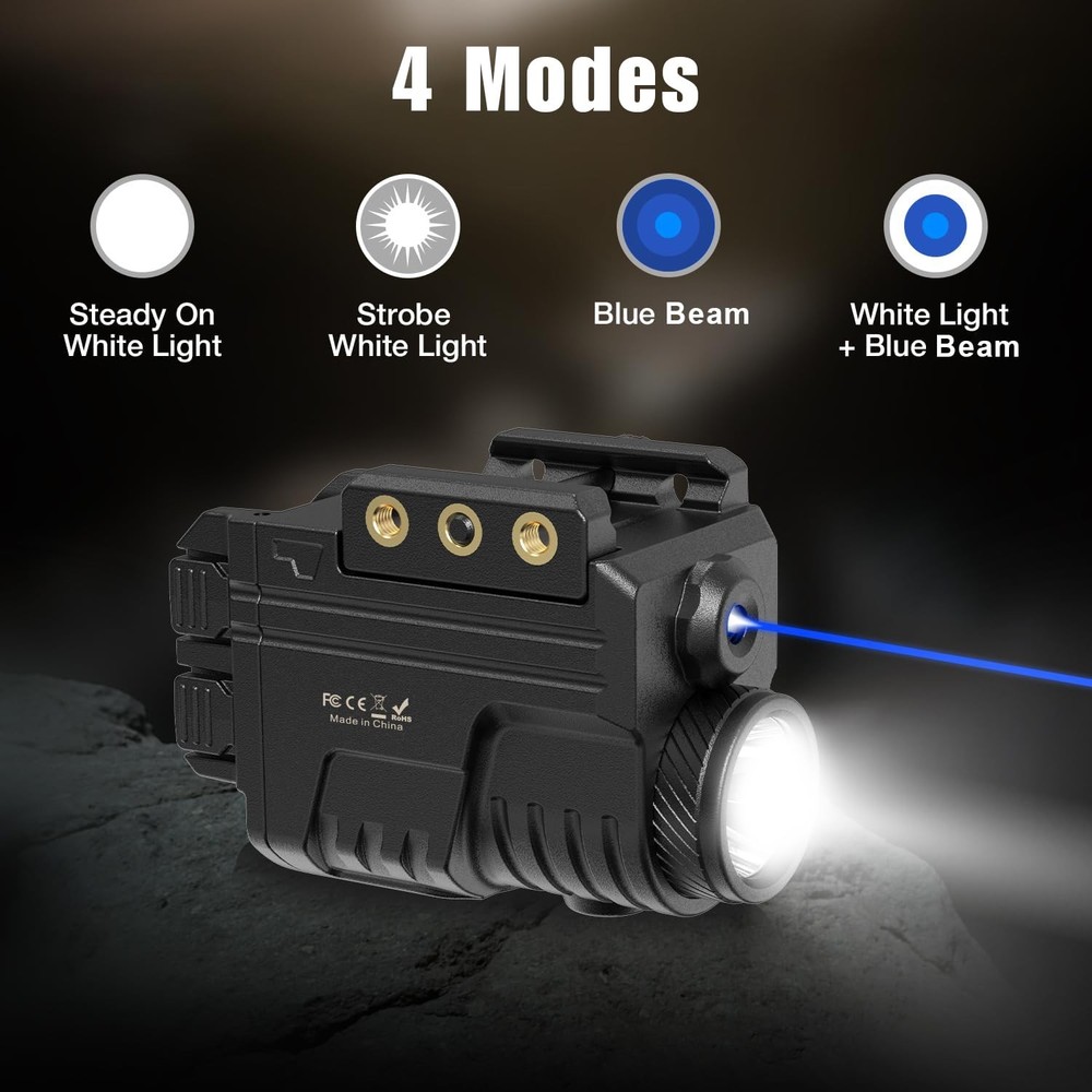 SIXRAY Blue Beam Laser and Flashlight Combo for Light