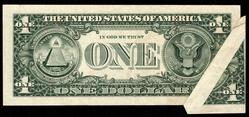 $1 1988 FRN = MAJOR GUTTER FOLD ERROR + PRINTED FOLD Multiple Error Butterfly XF