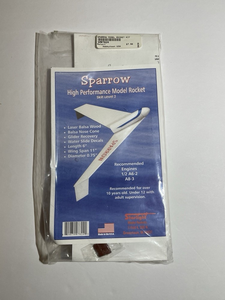 Starlight Flying Model Rocket Sparrow Sealed Rocketry Estes