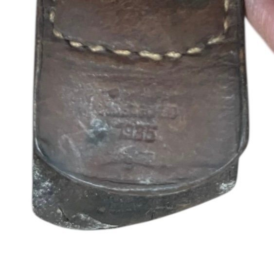 Antique 1935 German Weimar Republic Belt Buckle Gott Mit Uns Eagle w Belt Piece