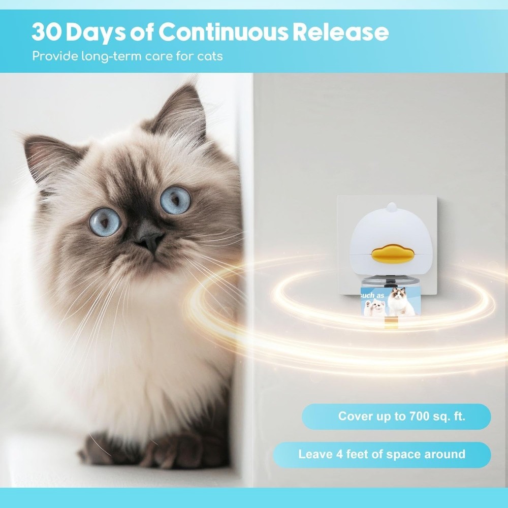 Duasdne Cat Calming Diffuser 2 Pack Multi Cat Pheromones Diffuser Helps Calm Cat
