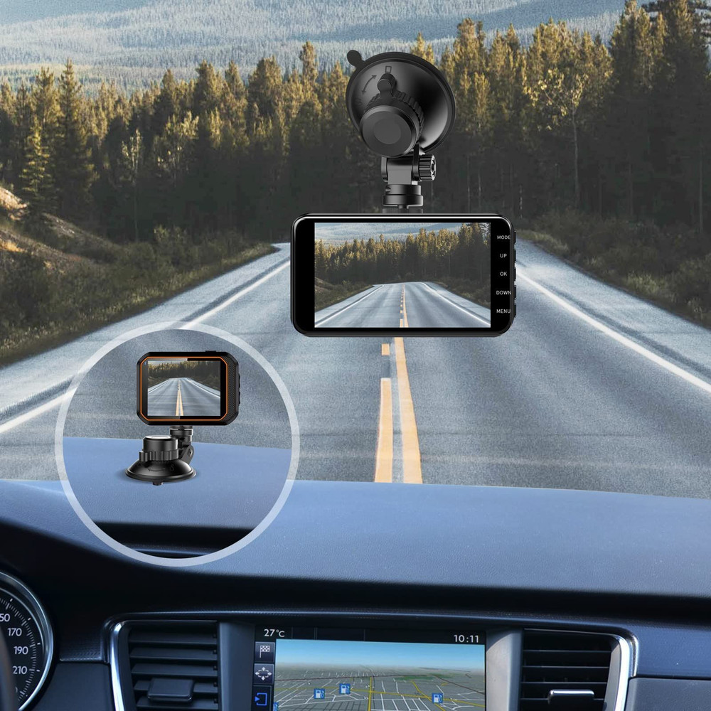 Dash Cam Mount, Suction Cup Mount,Windshield and 1/4" 1/8" compatible, Black