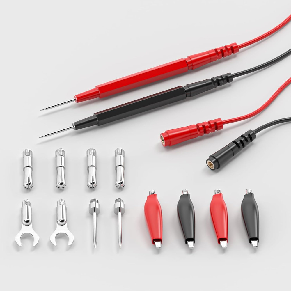 16PCS Multimeter Test Leads Kit Replacement Test Wire Set with Alligator Clips,