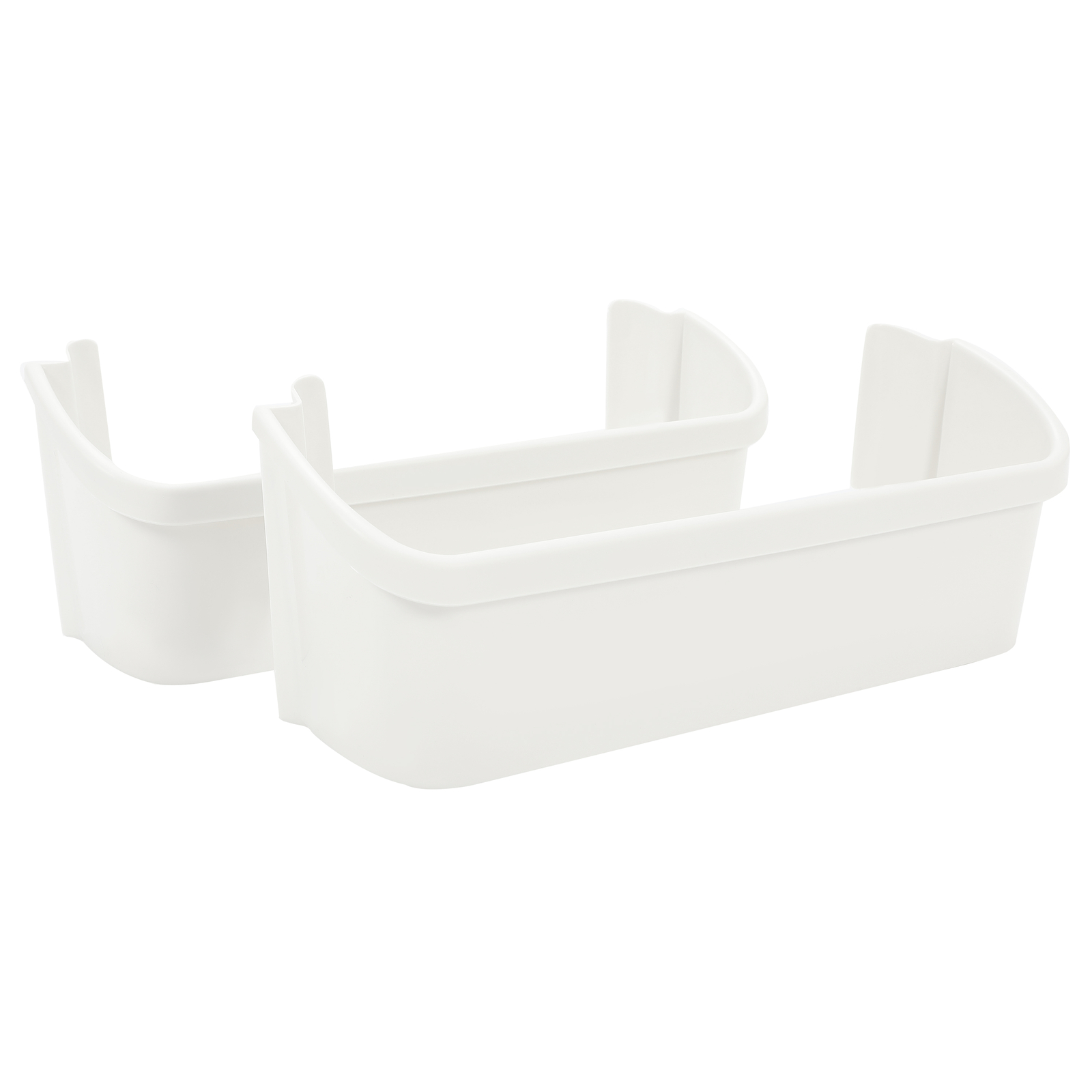 2-Pack 240323001 Door Bin Shelf White Lower ABS For Frigidaire Refrigerator