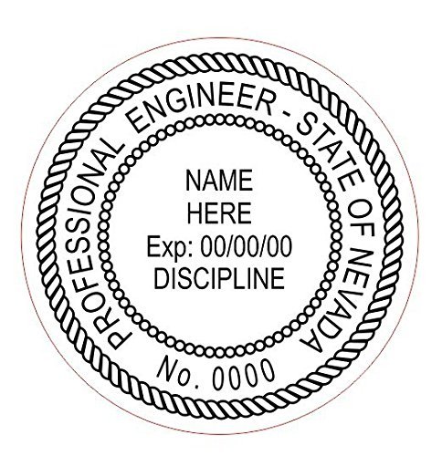 Nevada -Custom Professional Self-Inking Round Engineer Stamp