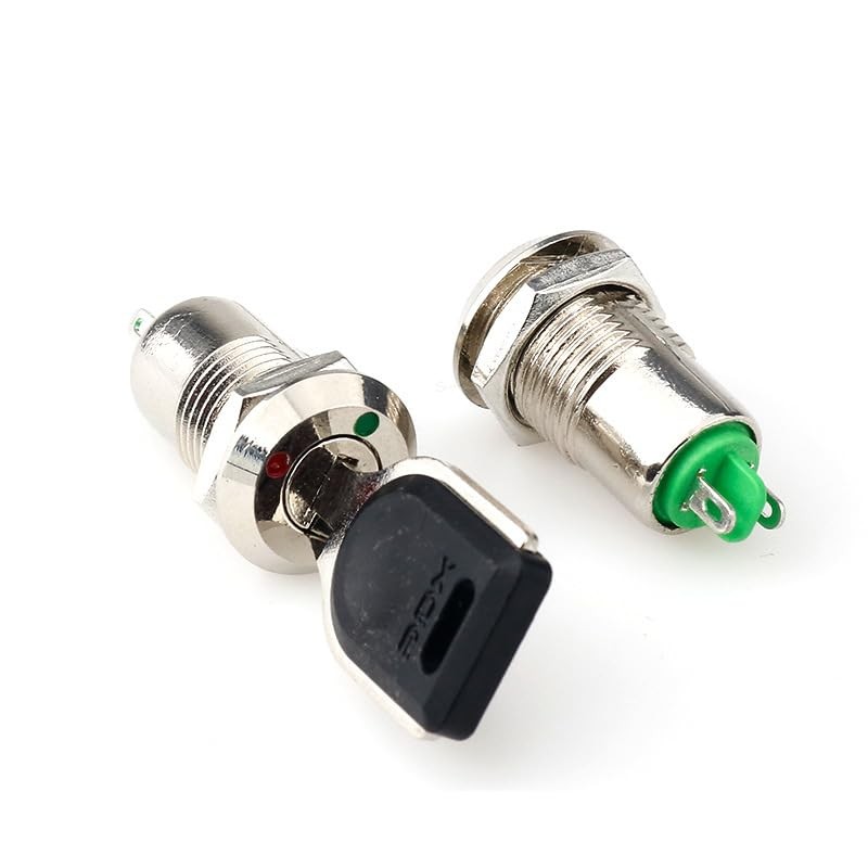 ThtRht 3 Pack Mini Electric Key Switch ONOff 2 Position Terminal Keyswitch Ro...