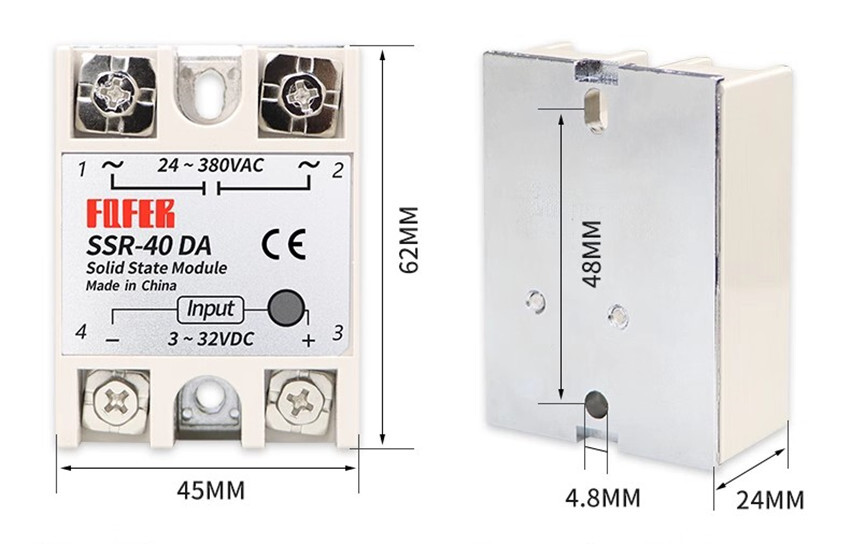 FQFER solid state relay SSR-25DA 25A DC control AC