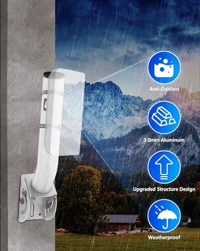 Universal Antenna Mount, 12" Adjustable J Pole Mounting with Weather Proof
