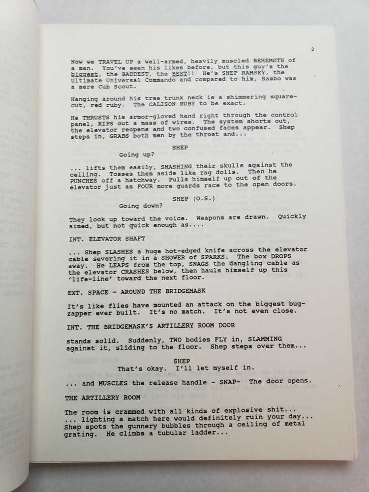 SUBURBAN COMMANDO / Frank Cappello 1987 Screenplay, HULK HOGAN Christopher Lloyd