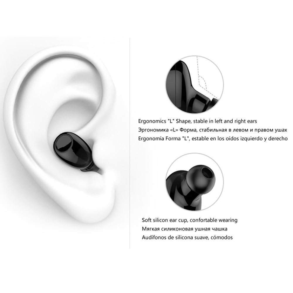 Bluetooth Earbud 10 Hrs Playtime, Single Wireless Earphone, Mini Driving Headset