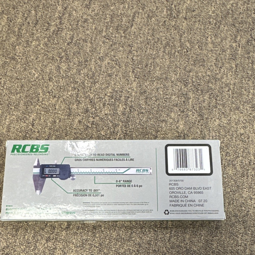 RCBS Electronic Digital Caliper Model 87323 Precision Measurement Tool