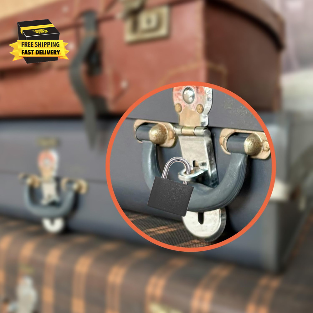 2 Pack Luggage Locks, Mini Suitcase Locks with Keys, Multicolor Small Padlock fo