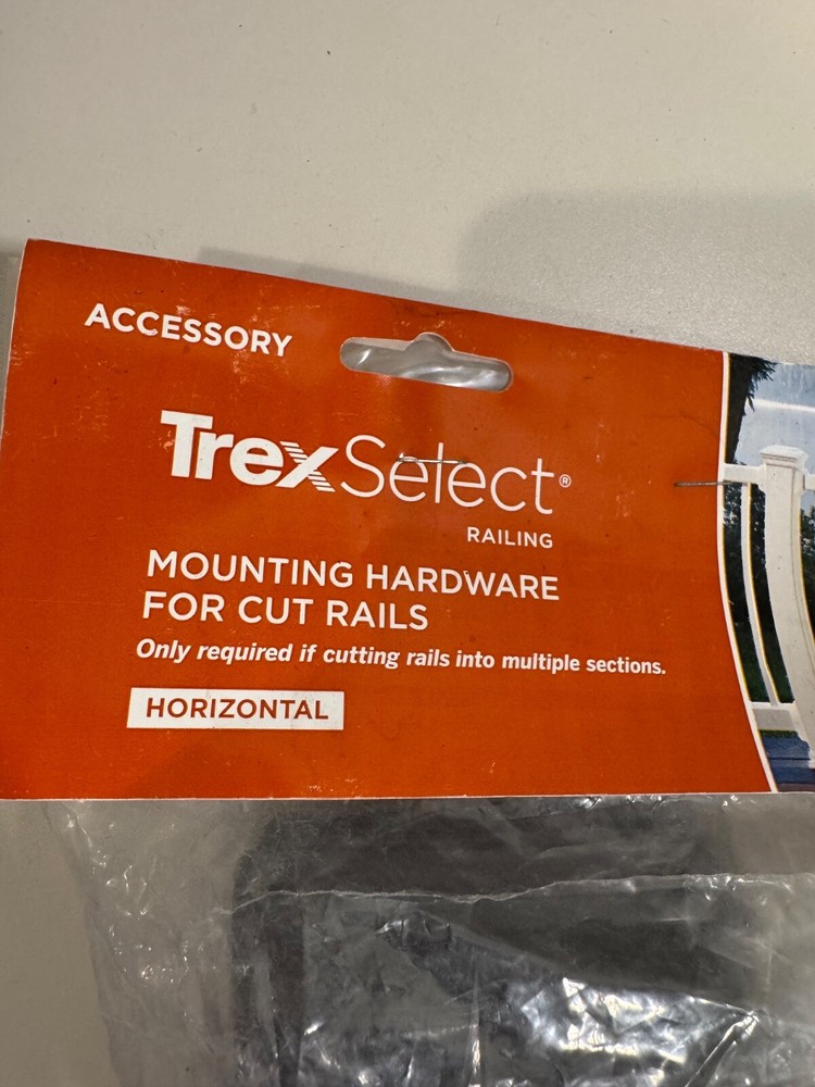 Trex Select Railing Mounting Hardware For cut Rails - White Horizontal