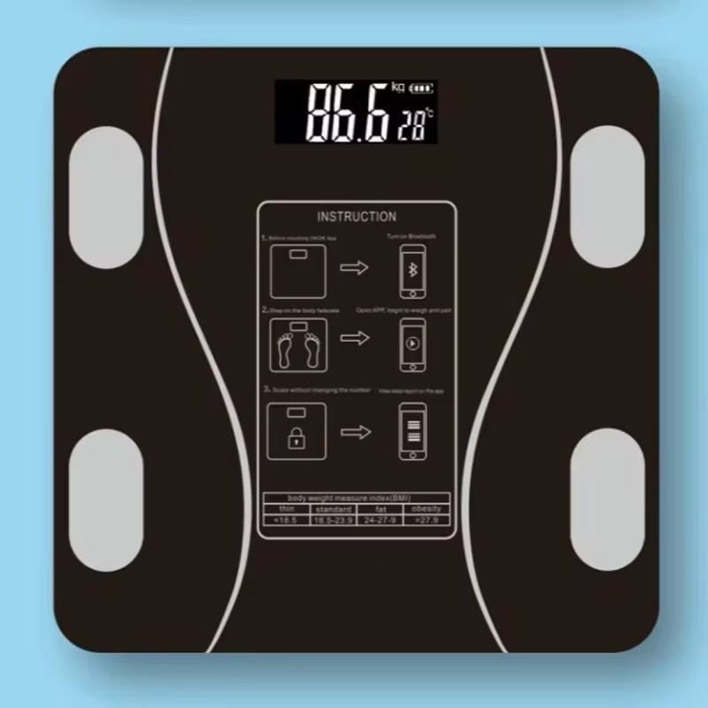 Digital Body Weight Scale with Backlit Display High Precision Bluetooth FatScale