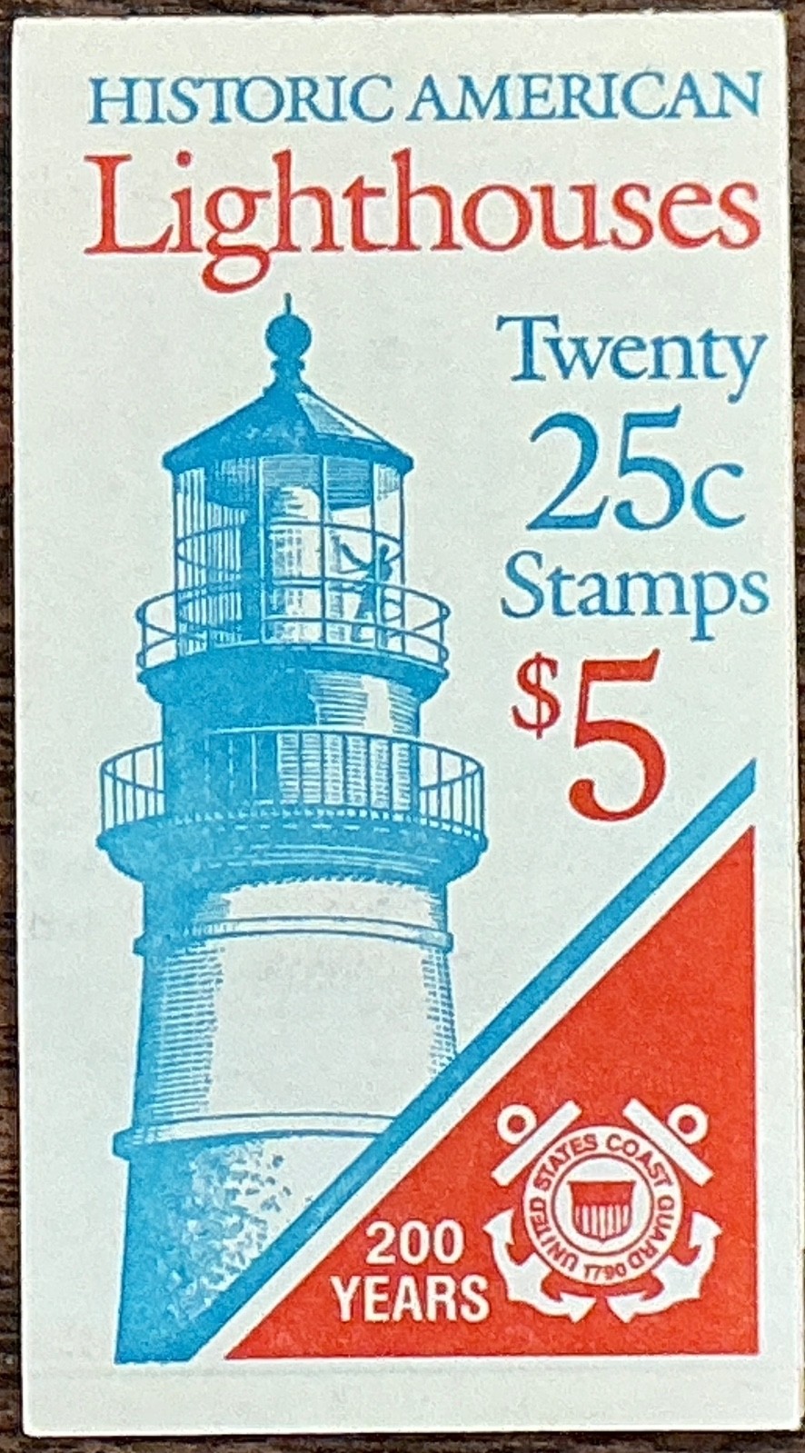 2474b Lighthouses BK171 25 c USA OMITTED ERROR Complete booklet w/4 panes MNH