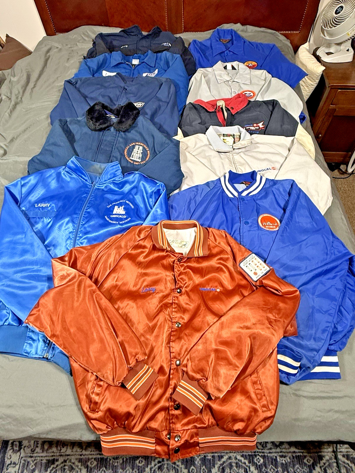 11 Lot Vintage Jackets Unocal 76 San Francisco Refinery Oil Gas Petroleum Larry