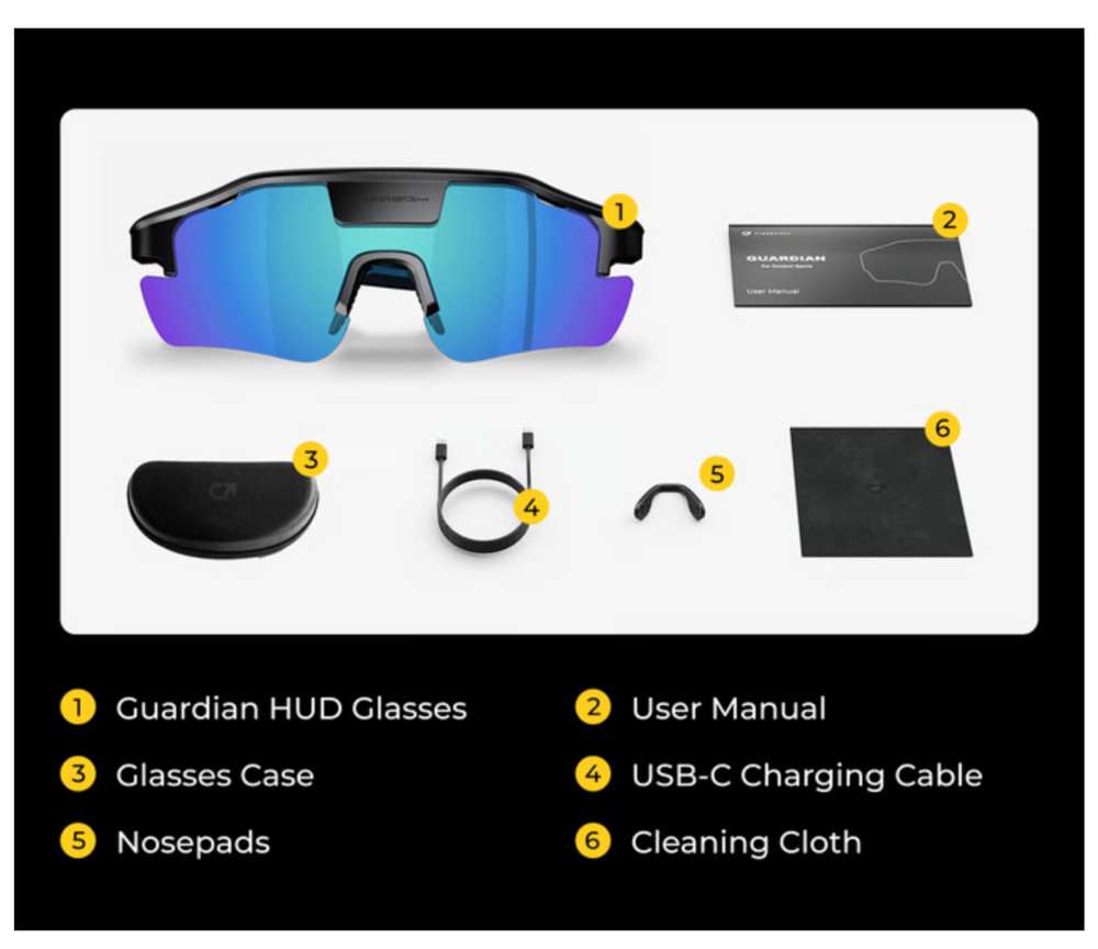 NIB CYBERSIGHT HUD Glasses + Replaceable Lenses & Button