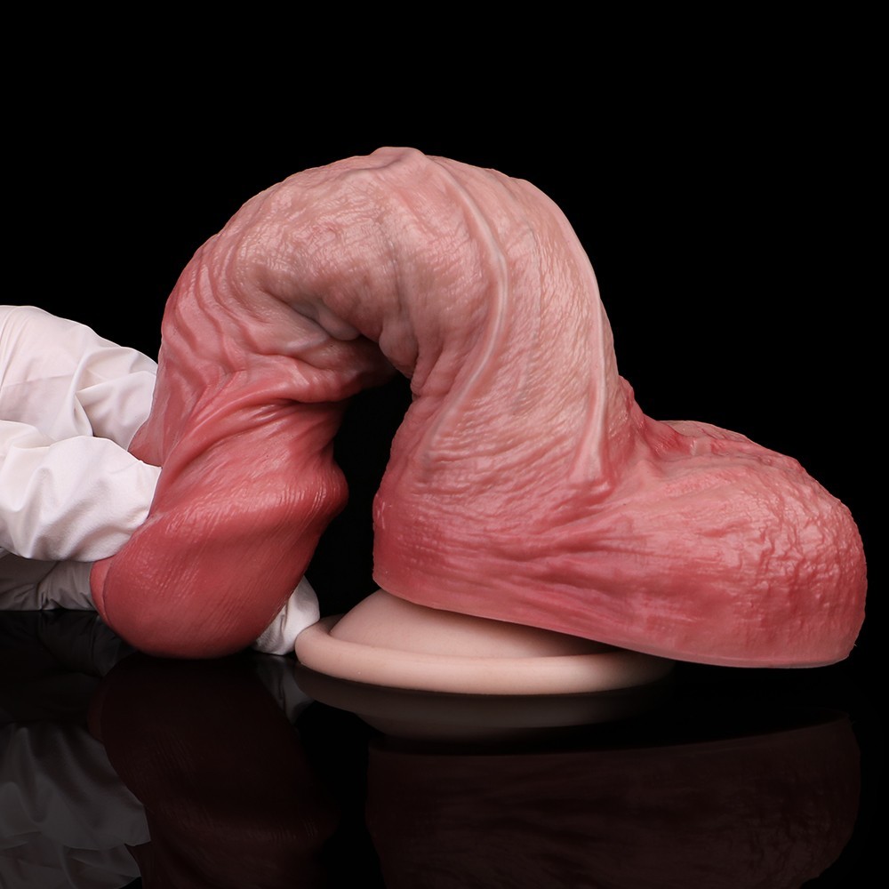 Double Layer Dildo Realistic Lifelike Big Real Dong Suction Cup Use Lubricant