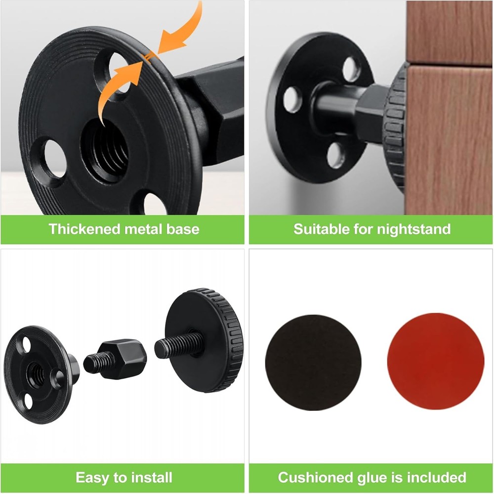 4PCs Adjustable Headboard Stoppers Anti-Shake Bed Frame Tools Bed & Headboard
