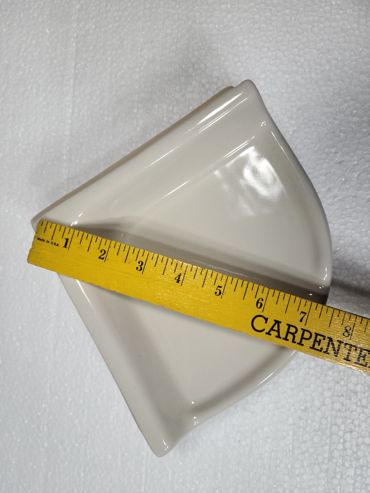 Beige Almond Bone Ceramic Shower Corner Tray Soap Dish Shampoo Holder Color 0135