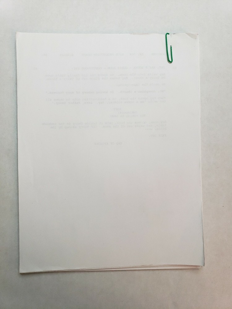 RAY DONOVAN / David Hollander 2015 TV Script, White Production Draft, "Tulip"