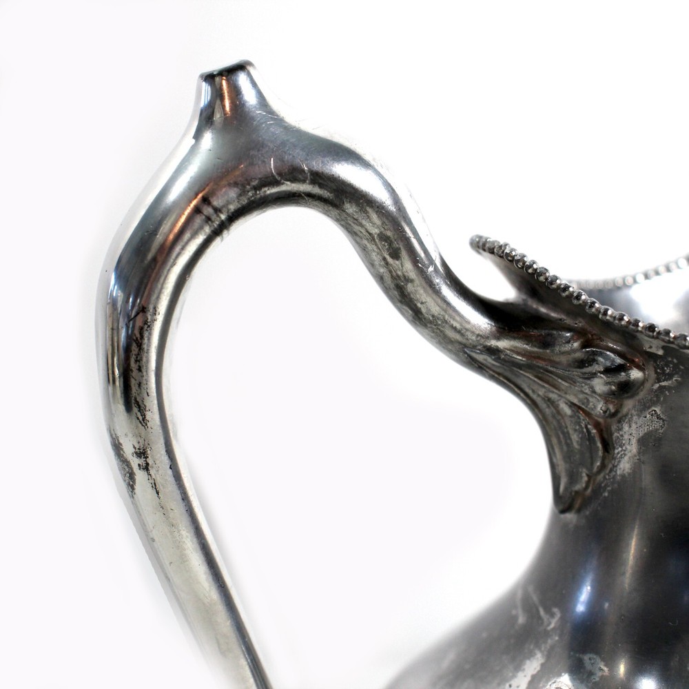 Vintage Silver Quadruple Plated Pitcher Poole Silver Co. #1264 Embossed Design