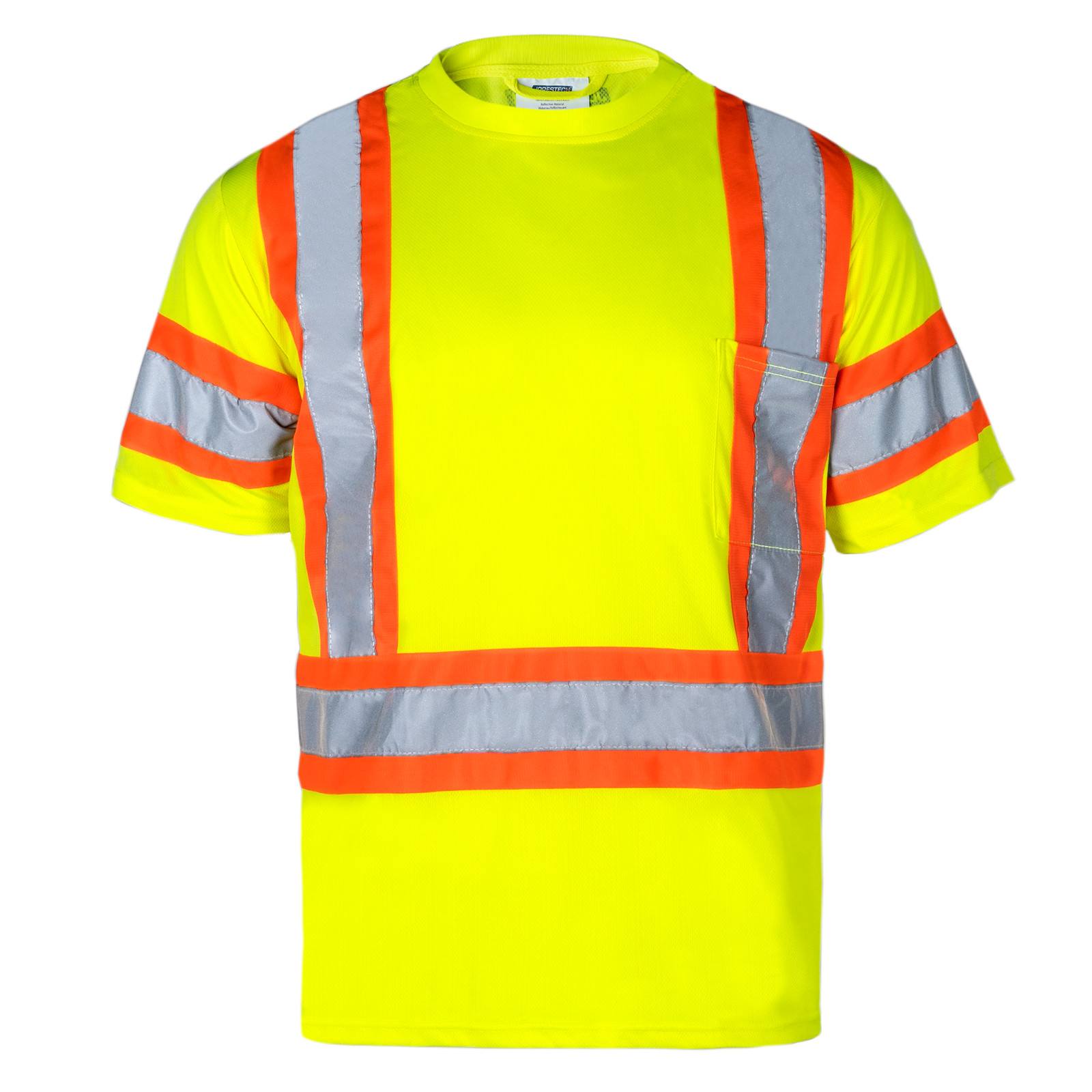 ANSI Class 3 Hi Vis Reflective Safety Shirt Short Sleeve