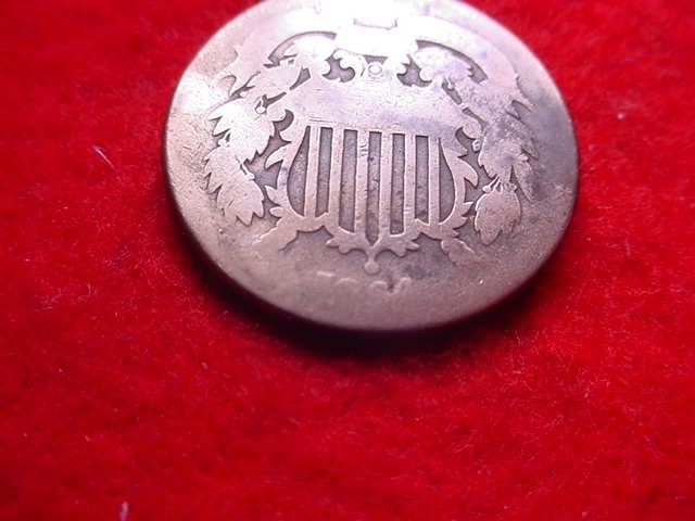 1864 TWO CENT PIECE COIN--WORN SURFACE!!   #10