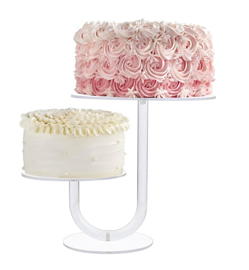 2 Tier Cake Stand Clear Acrylic Cupcake Tower