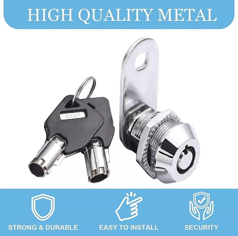 1 Pack Tubular Alloy Replacement Lock NEW 2 Keys