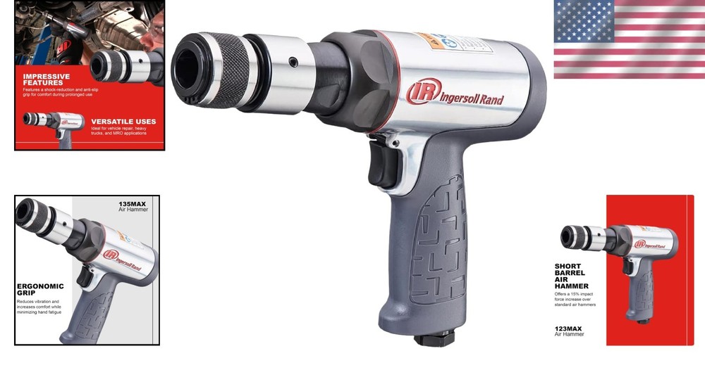 Durable Short-Barrel Air Tool, 30% Less Vibration