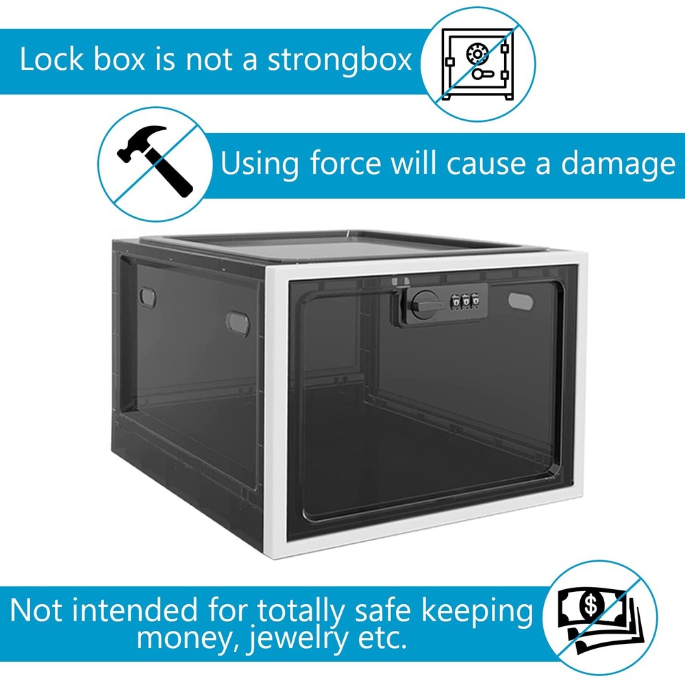 Medicine Lock with Combination Lock, Large Lock with , Locked Refrigerator fo...