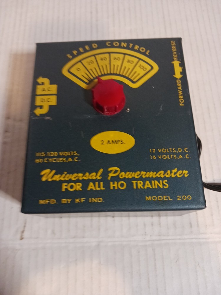 KF Industries Universal Powermaster Model 200 Train Transformer Control Tested
