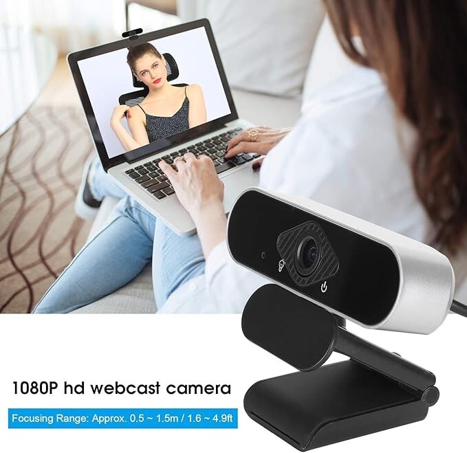 1080P Full HD USB Webcam for PC Desktop,Laptop Web Camera with Microphone
