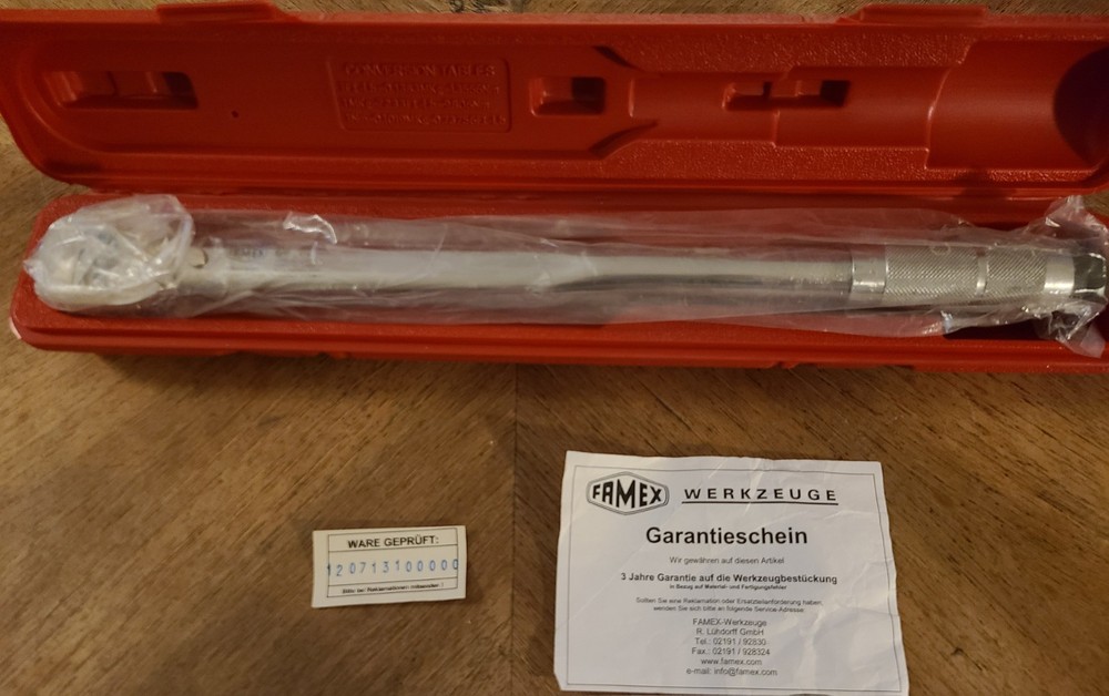 Famex Torque Wrench DIN-ISO 6789