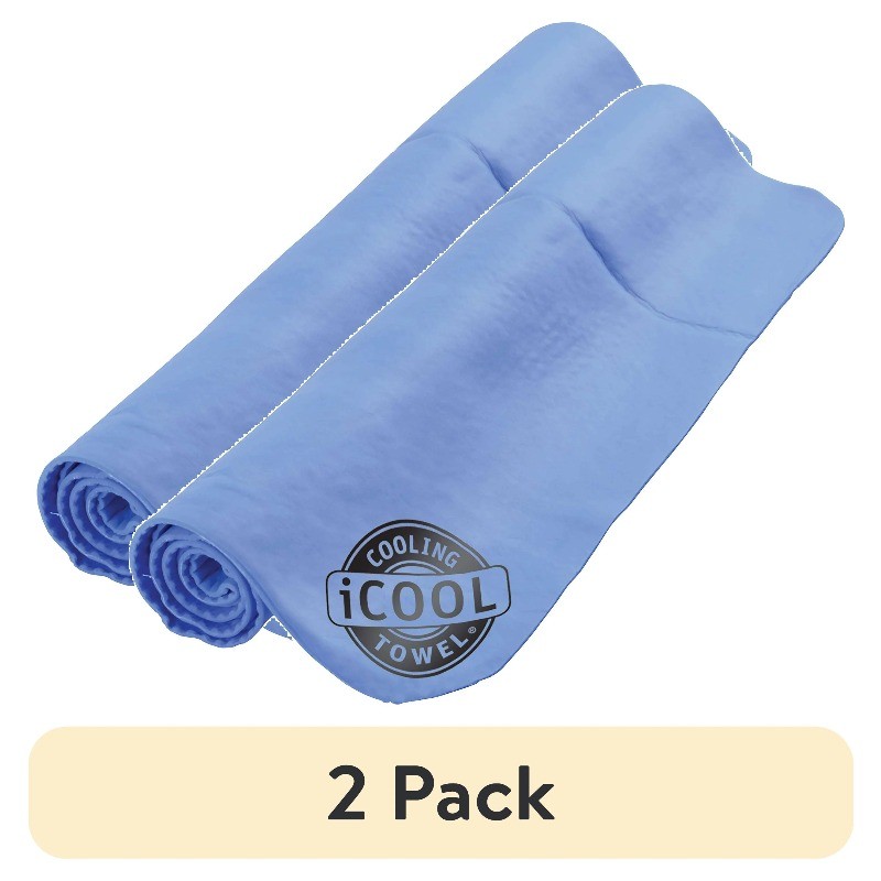 (2 pack) Frogg Toggs iCOOL® PVA Cooling Towel, Sky Blue 26" x 17"