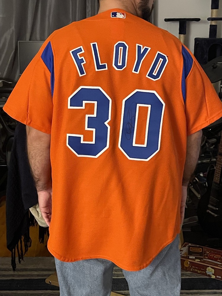 AUTHENTIC COLLECTION Cliff Floyd Signed Mets Alt Orange Jersey