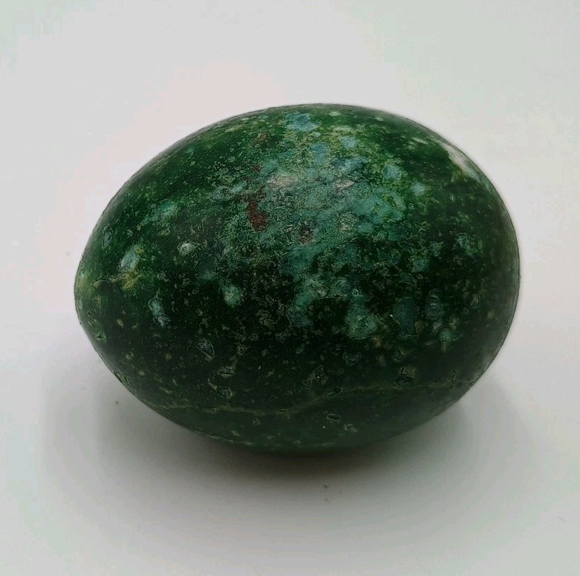 Green Marbled Stone Egg - 2.5" x 2"