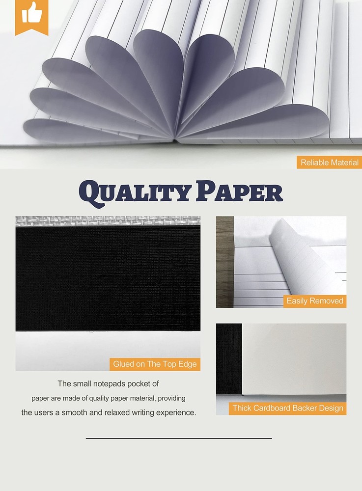 10 Pack Small Note Pads 3x5 Lined Writing Mini 3 x 5 Inch, White