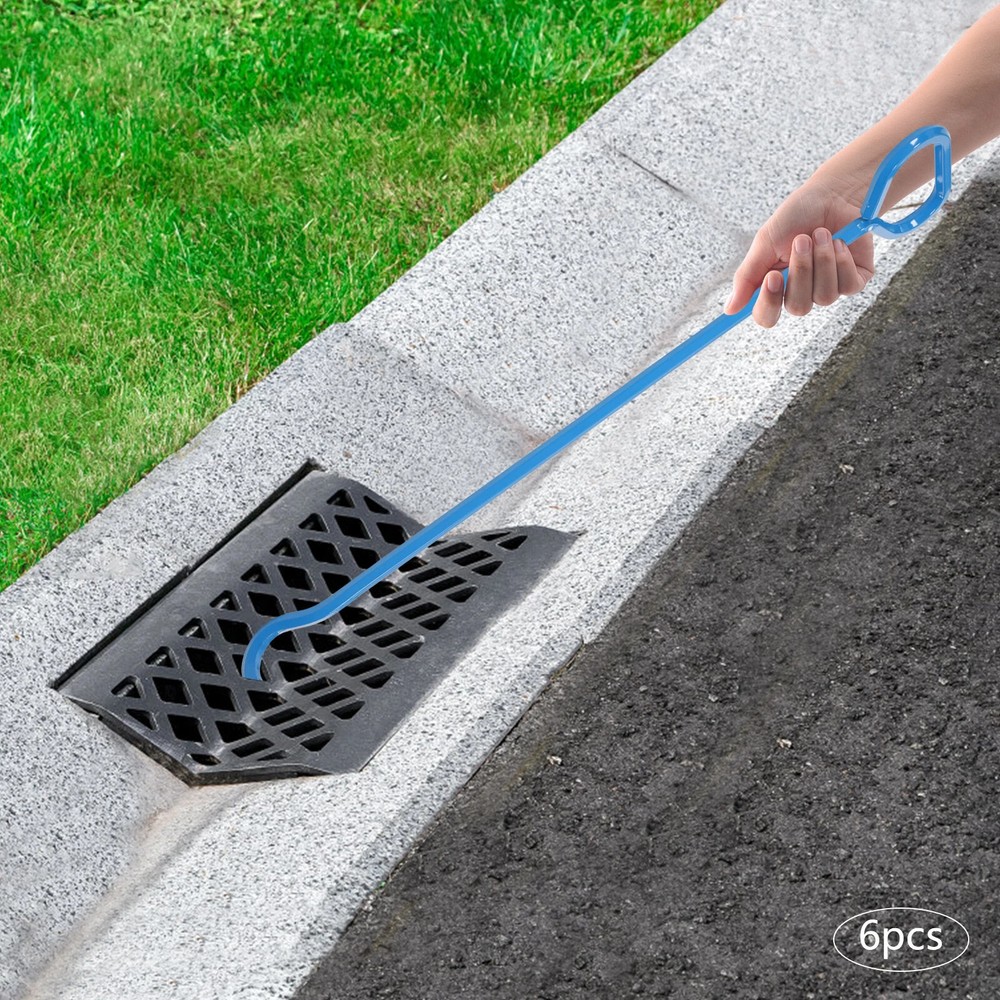 6x 30Inch Manhole Hook Tool - Versatile Lifter and Puller for Manhole Covers