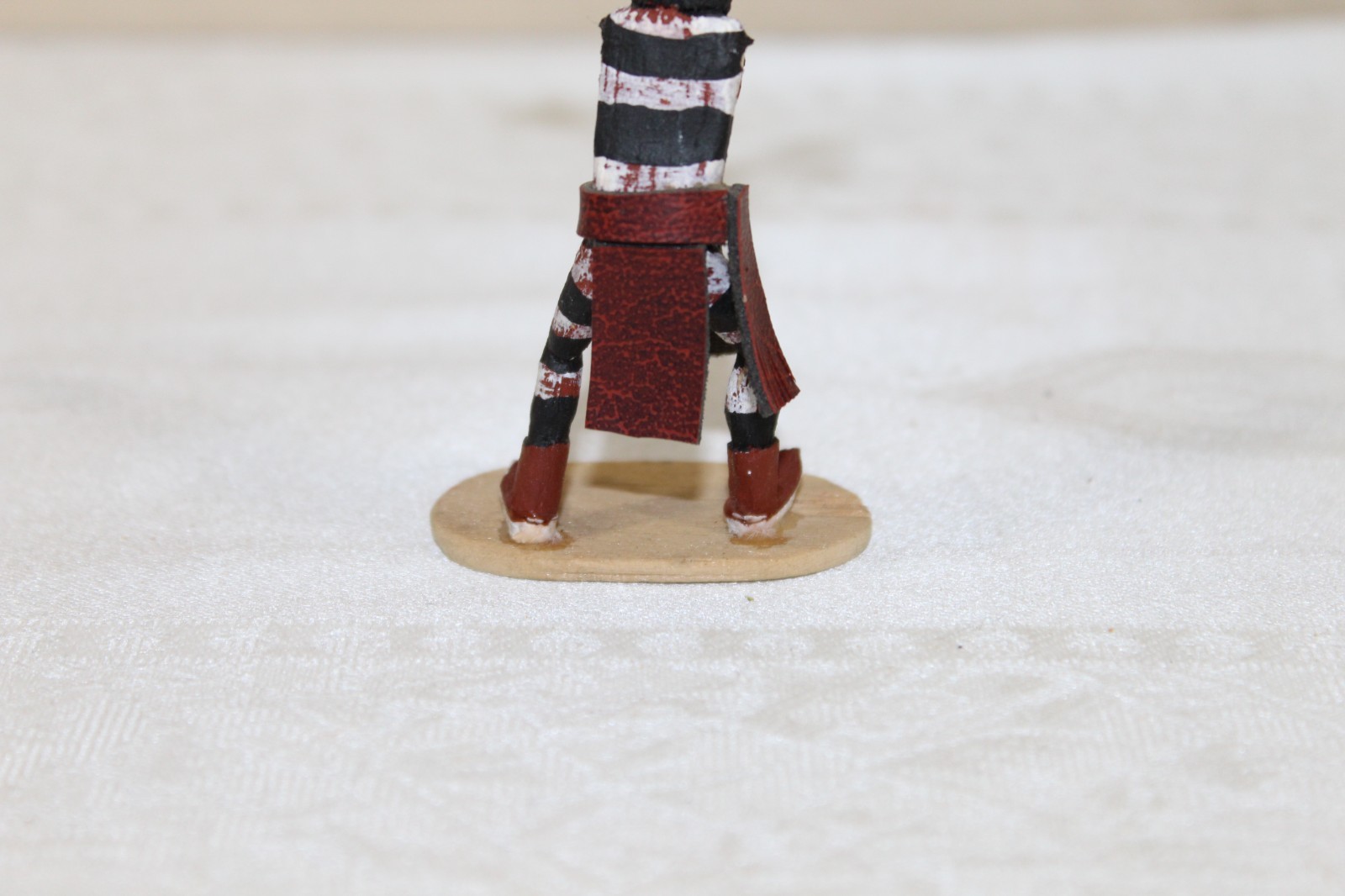 Vintage Hopi Pueblo 3.25" Kachina Doll Hopi Clown Koshare Signed Missing Arms