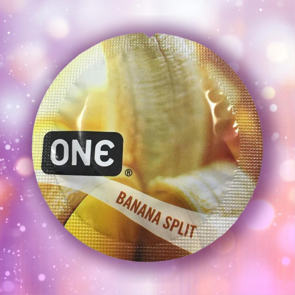 ONE Banana Split Flavored Condoms 🍌 | 12-Pack